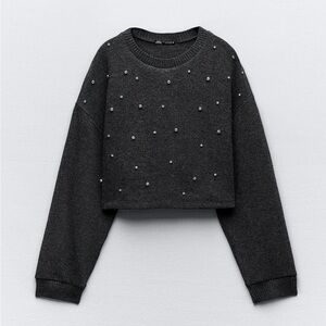 Zara Jewel Cropped Sweater